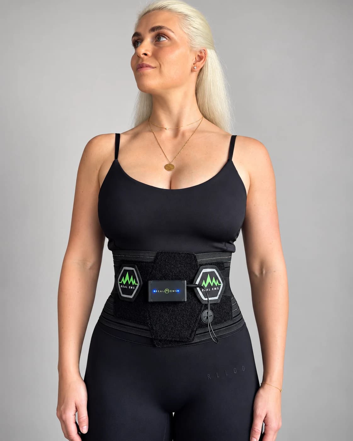 Champion Belt från REAL EMS, visat runt midjan